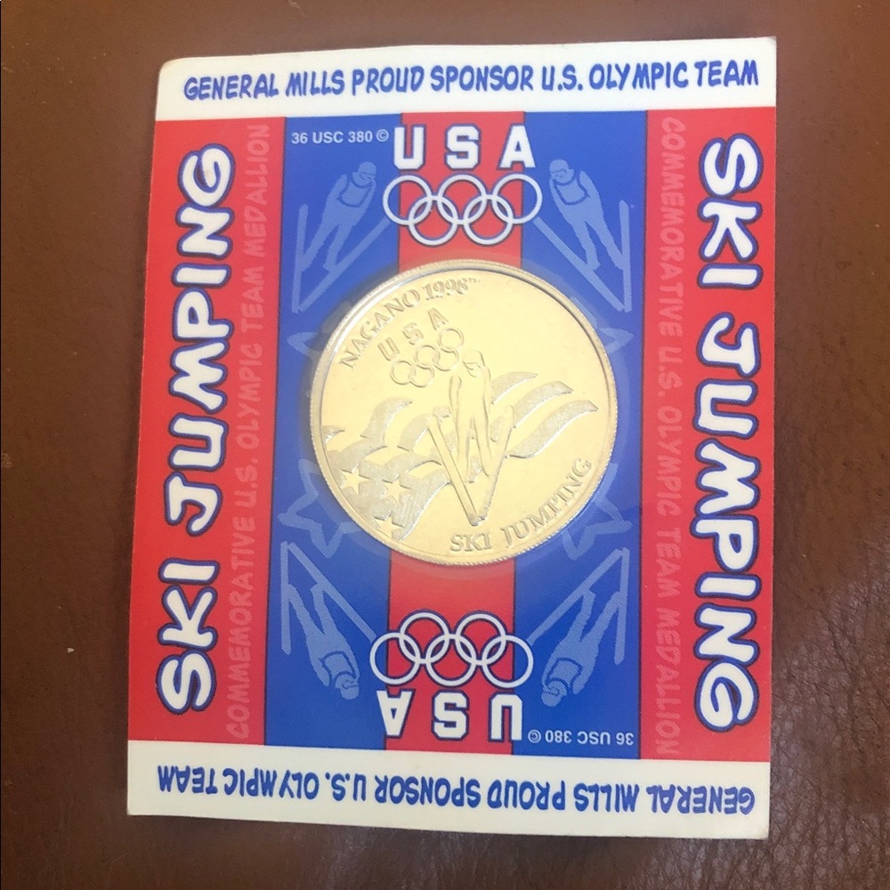 Ski jumping 1998 Nagano Olympics Collector Coin